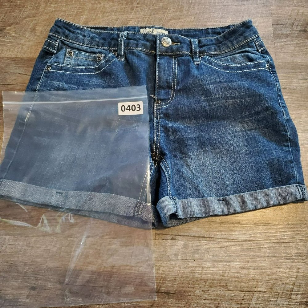 Earl Jeans Shorts Denim Juniors Sz 6 Dark Wash - Picture 7 of 7